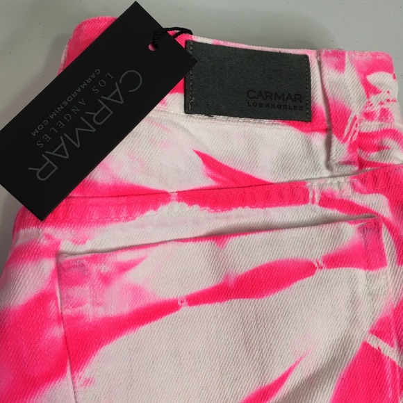 Carmar Morgan Pink Tie Dye Slim Fit Cheeky Shorts - Picture 11 of 14